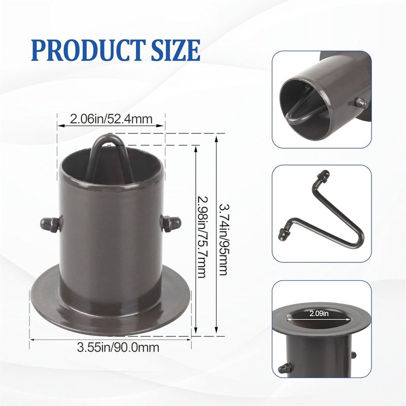 HOLEPU Rain Chain Gutter Adapter, Replacement Downspout for Gutters Black Aluminum, 2Pcs - Image 2